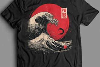 create custom japanese graphic t shirt designs