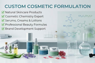 develop natural cosmetic formula, skincare formulation, chemistry beauty product
