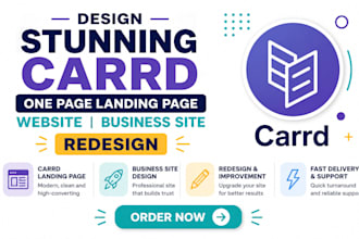 design stunning carrd one page landing page website carrd business site redesign