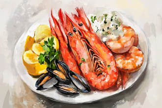 create food illustration for you