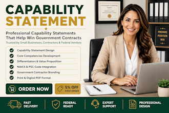 design capability statement winning government contract capability statement