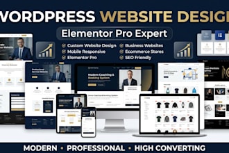 design wordpress website with elementor pro website design