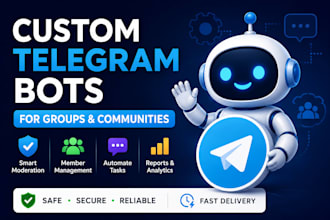 create custom telegram bots for groups and communities
