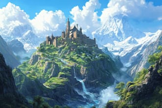 design stunning fantasy landscape