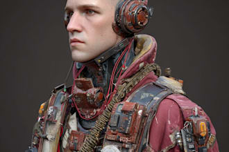 sci fi character illustration or sci fi character