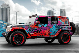 vehicle wrap car wrap van truck wrap design