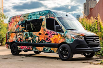 design professional vehicle wrap, car wrap, van wrap