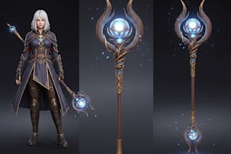 do a 2d character design and concept art