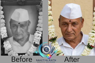 restoration old photo and coloration