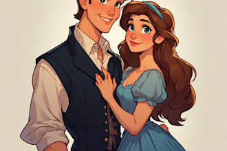 make couple portrait illustration