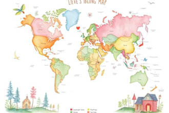 do custom watercolor wedding map
