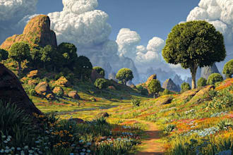 make a environment concept art and background