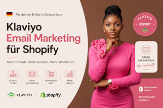 do german klaviyo email marketing glows setup for shopify ebay ecommerce store