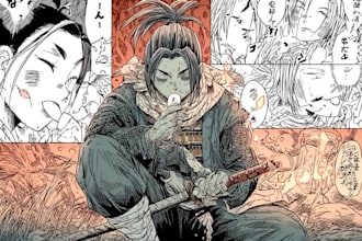 illustrate manga chapters with dynamic comic panels
