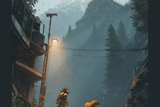 make a mystical horror environment concept art