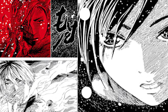 create manga character comics and comic scenes