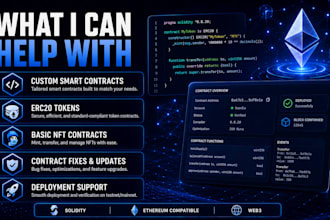 write and deploy custom solidity smart contracts