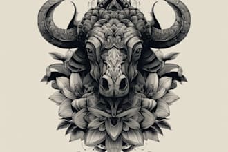 design a modern and minimalist tattoo design