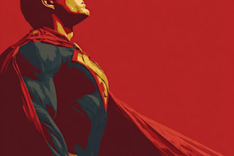 make your book illustration superhero comes art