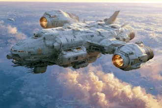 do a sci fi spaceship art