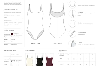 create professional fashion technical flat sketches