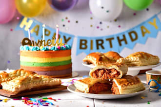 make cake and fish pie for birthday event