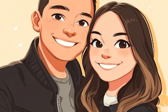 paint custom couple portrait