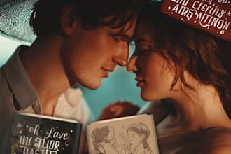 make romantic book cover design art