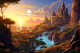 fantasy concept landscape illustrations