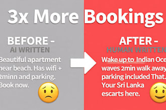 write airbnb  descriptions that increases bookings with 2026 prices