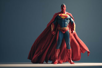 make super hero character design illustration