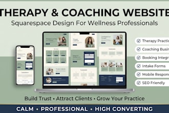 create squarespace therapy and coaching website design