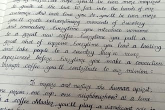 write your favorite quote or poem in custom calligraphy