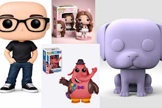 create high quality funko pop toy figure vinyl 3d models funko pop designs