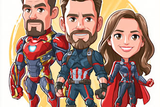 do superhero character for comics