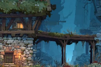 draw anime background, 2d environment, landscape