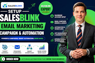 setup salesblink email marketing campaign autaomation salesblink workflow
