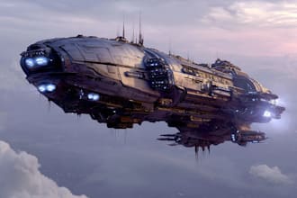 draw high quality spaceship concept