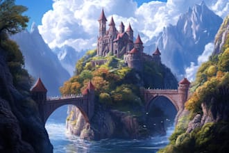 design amazing fantasy landscape