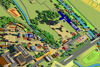 do custom festival map, event map and vector map illustration