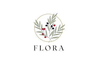 hand draw botanical logo illustration