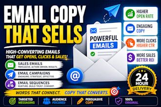 write a highconverting, email copy, email campaigns, sales email, email sequence