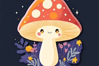 create cute sticker design, minimalistic illustration