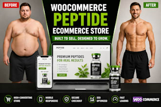 create a high converting fat loss and wellness woocommerce store design