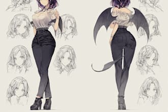 create 3d character model for 3d vtuber, vrchat, rigging