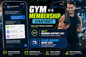 build a gym membership inquiry chatbot for fitness centers