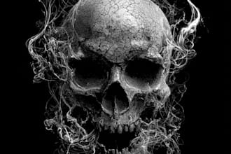 draw cool skeleton or skull for your merch, or project