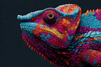 create professional animal pop art illustration with vibrant colors