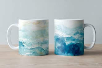 create a custom coffee mug design