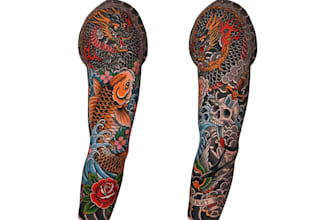 create a tattoo design of tattoo sleeve